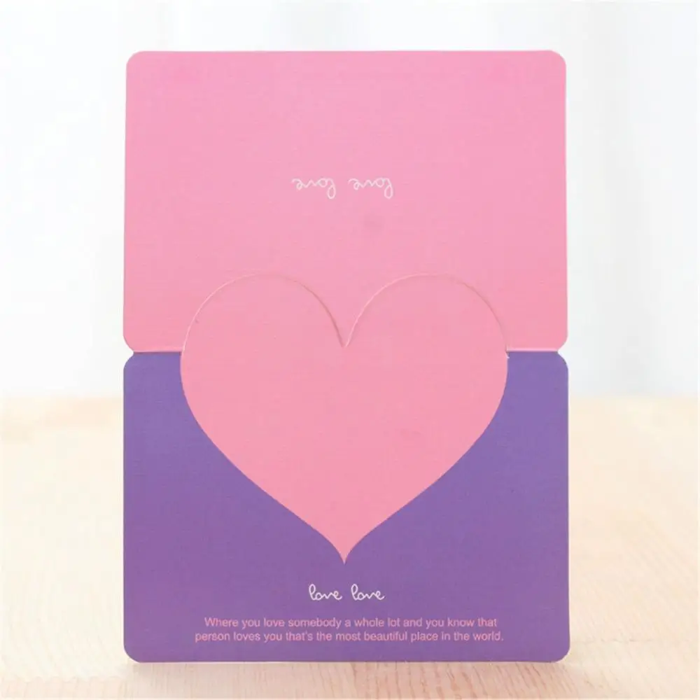 Valentine's Day Wedding Heart Paper Thank You Card Love Wishing Card Greeting Card