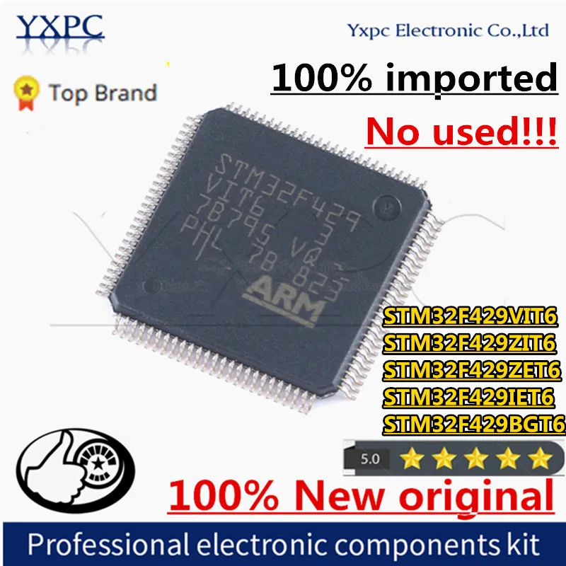 

100% New Imported Original STM32F429VIT6 STM32F429ZIT6 STM32F429ZET6 STM32F429IET6 STM32F429BGT6 QFP Chips