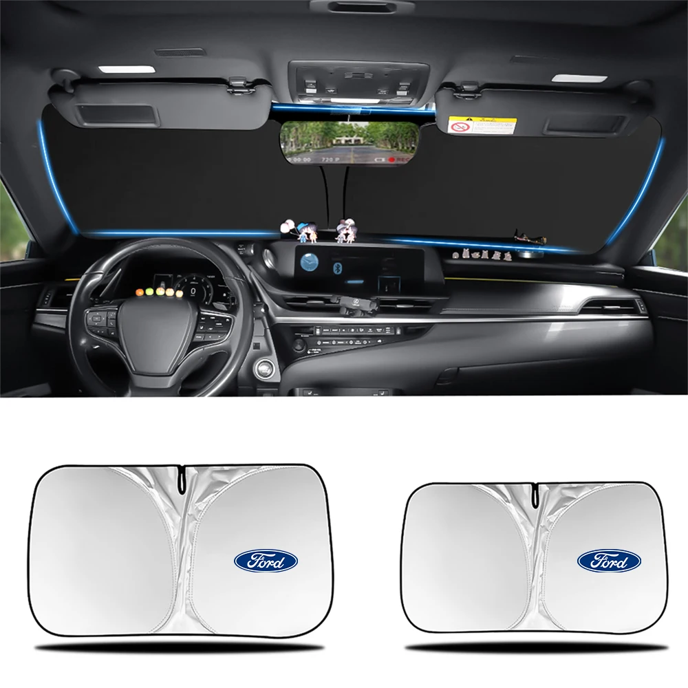 

For Ford Fiesta Mondeo Fusion Explorer Shelby Escape Edge ST Ranger MK7 Car Window Sun Shade Windshield Anti-UV Protection Cover