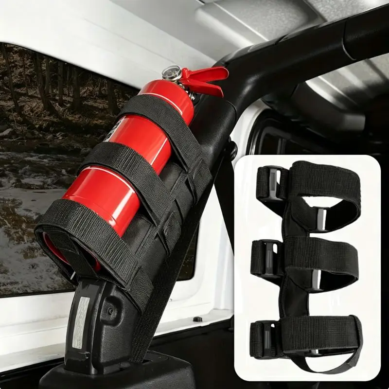 1pc Car Roll Bar Holder, Self-Adhesive Non-Slip Adjustable Mount Strap For Wrangler for JEEP