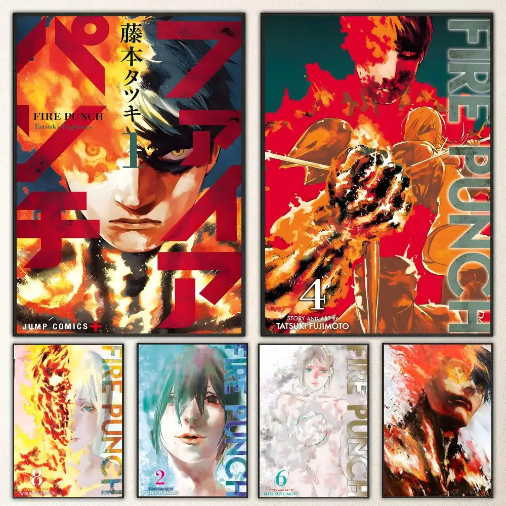 Anime FIRE PUNCH Poster Self Adhesive Waterproof PP Poster Coffee Shop Bar Wall Sticker Home Room Decor Wall Art
