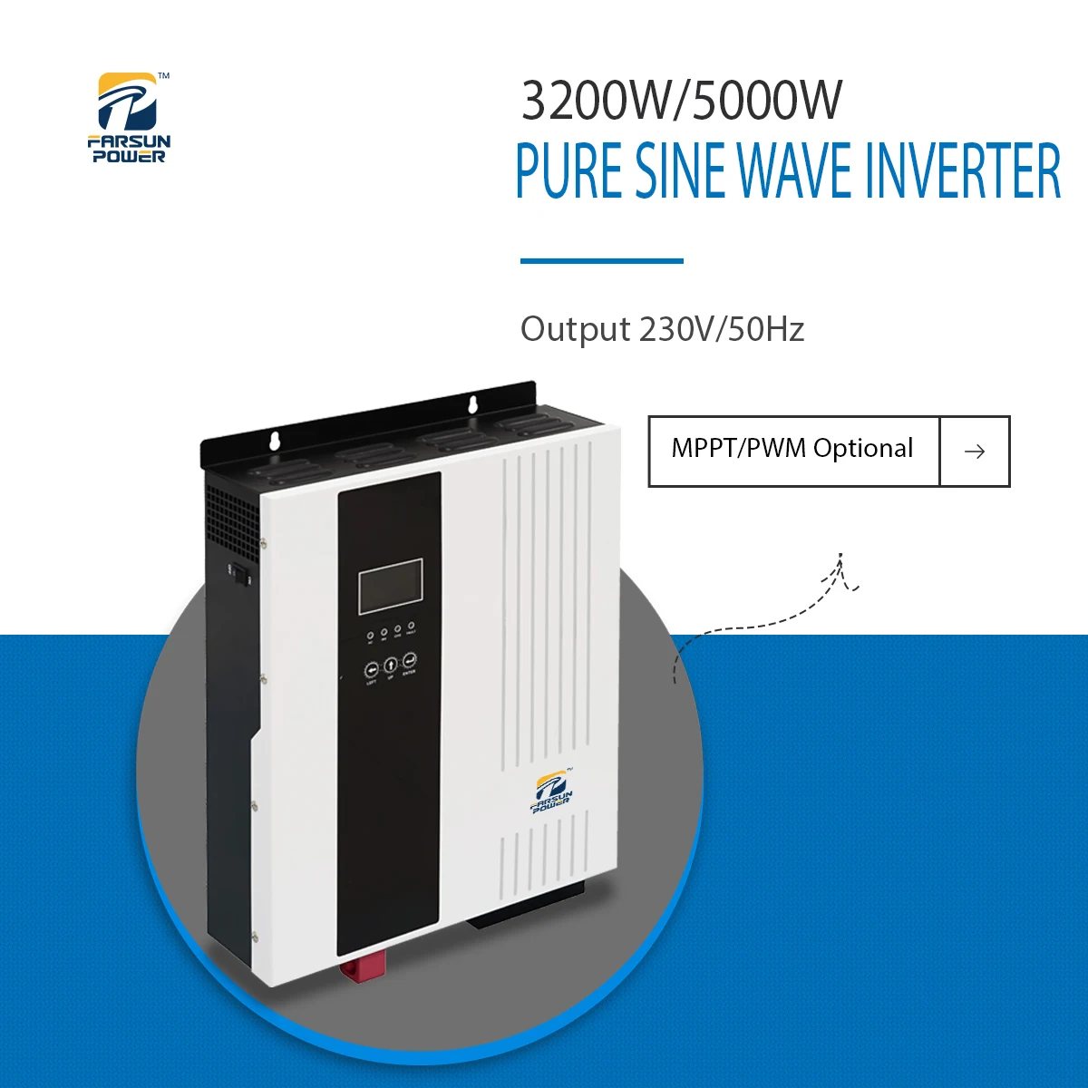 

3200W 21VDC-30VDC 220V-240V Pure Sine Wave Solar Inverter LED+LCD Display Built-in MPPT Or PWM Inverters For Home