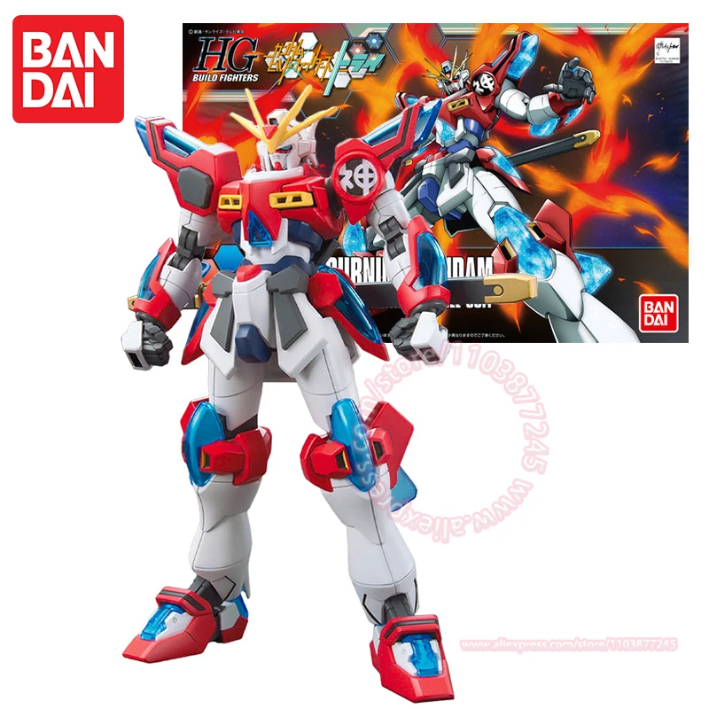 BANDAI HGBF 1/144 KAMIKI BURNING GUNDAM MOBILE SUIT Assembled Model Children's Toys Anime Peripheral Trendy Figures Ornaments