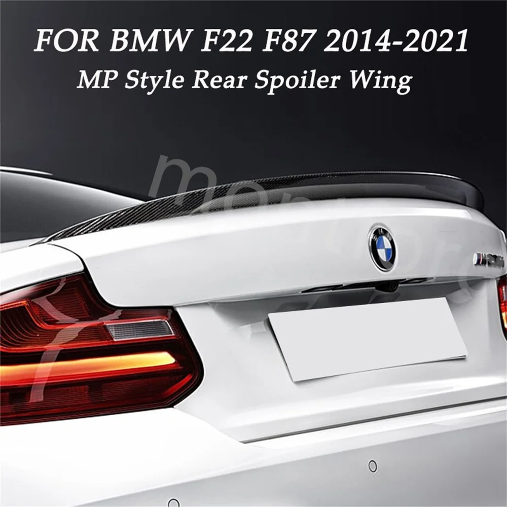 

For BMW F22 F87 MP Style Spoiler ABS BLACK Material 2 Series 218i 220i 225i 228i 230i M Spoiler carbon wings PSM Style 2014-2021