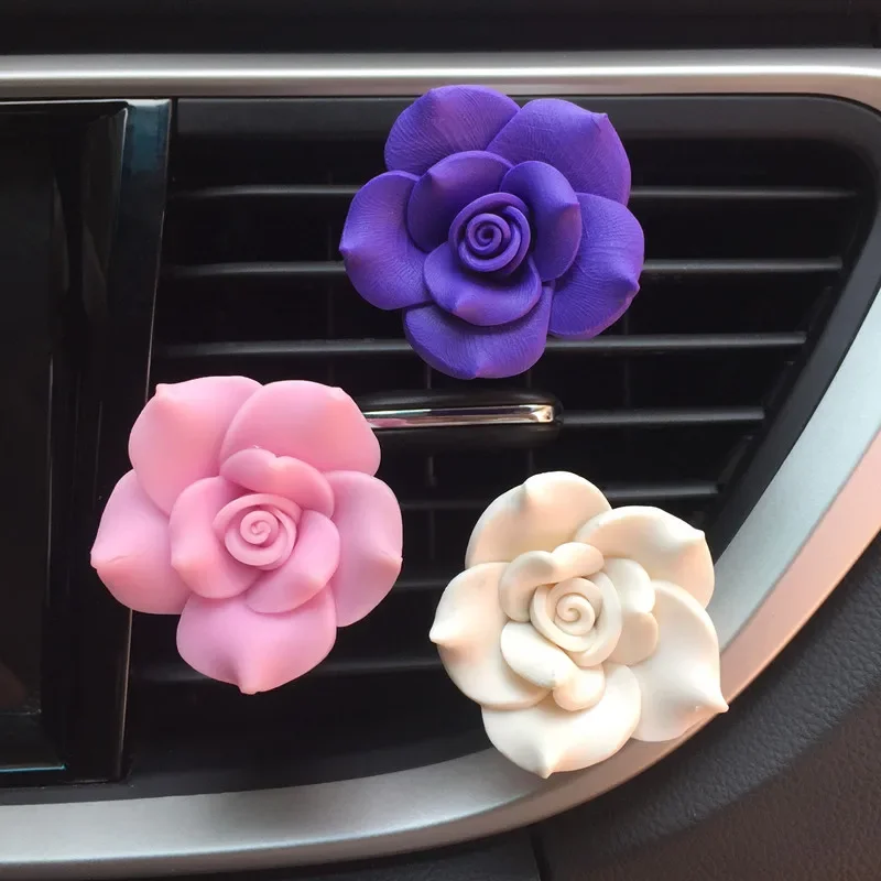 Flower Car Decor Clip Car Air Outlet Fragrant Perfume Clip Car Aroma Diffuser Air Freshener Auto Air Conditioning Clip Accessory