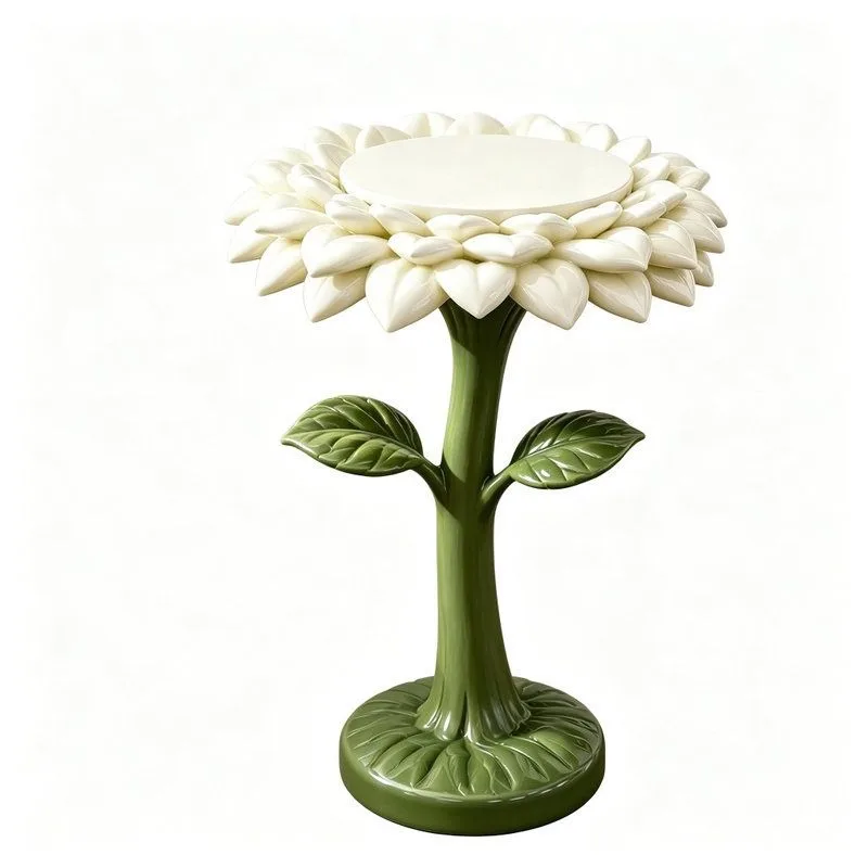 Nordic healing jasmine-shaped home nightstands, with a few corners on the edges
