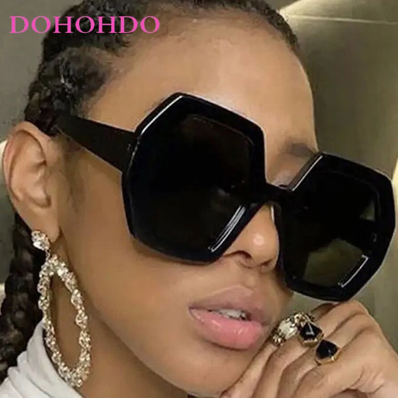 

Fashion Luxury Designer Oversized Polygon Sunglasses Women Fashion Vintage Sunglasses Men Travel Driving Female Eyewear UV400