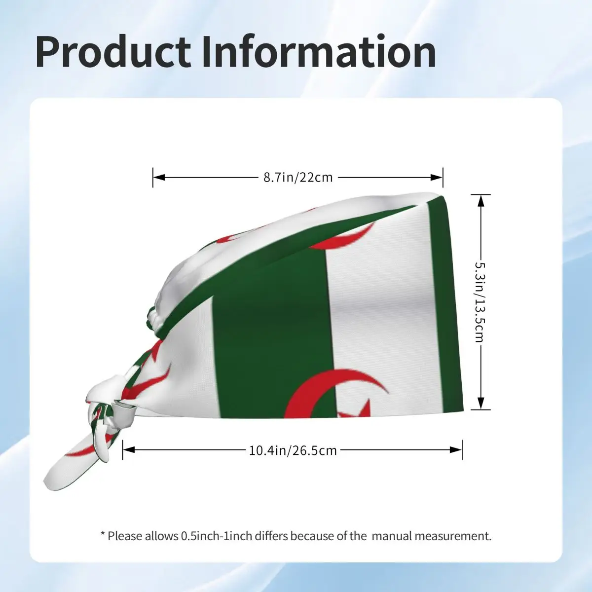 Topi Bedah Resmi Algeria, Topi Dokter, Topi Kerja, Topi Unisex yang Dapat Disesuaikan untuk Perawat dan Dokter Gigi