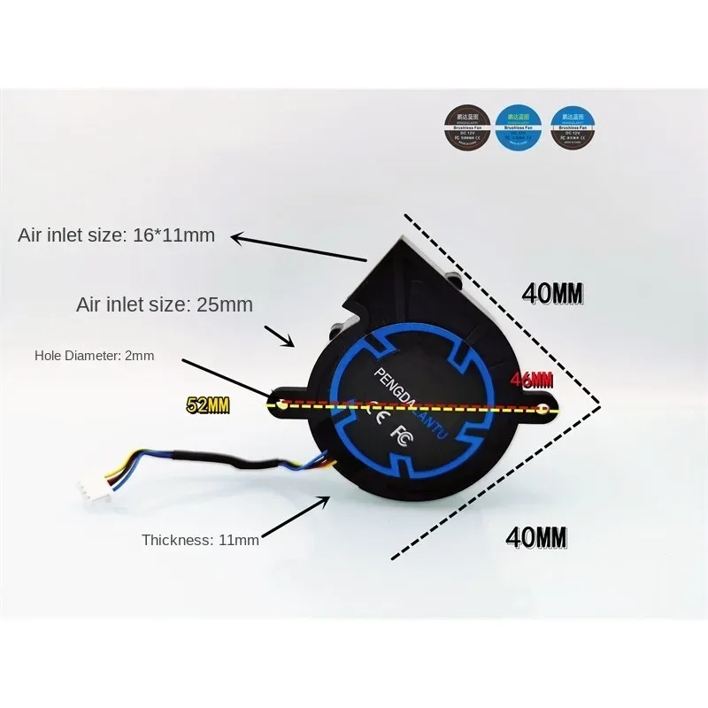 pa Brand  4011 4010 centrifugal turbo blower PWM 5V USB 4CM maintenance-free cooling fan