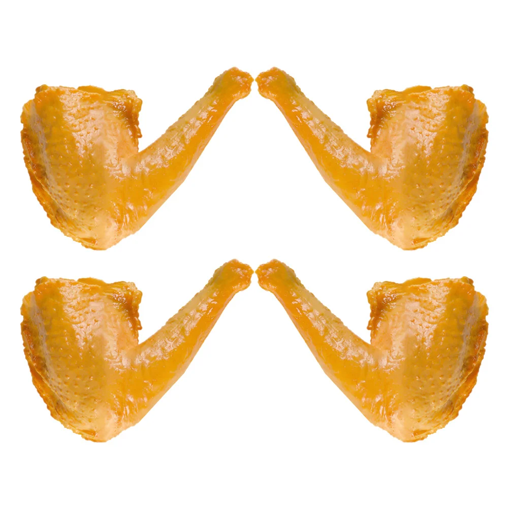4Pcs Realistic Duck Leg Models Lifelike Simulation Cooked Duck Legs for Bakery Decor House Display Photography Props Artificial