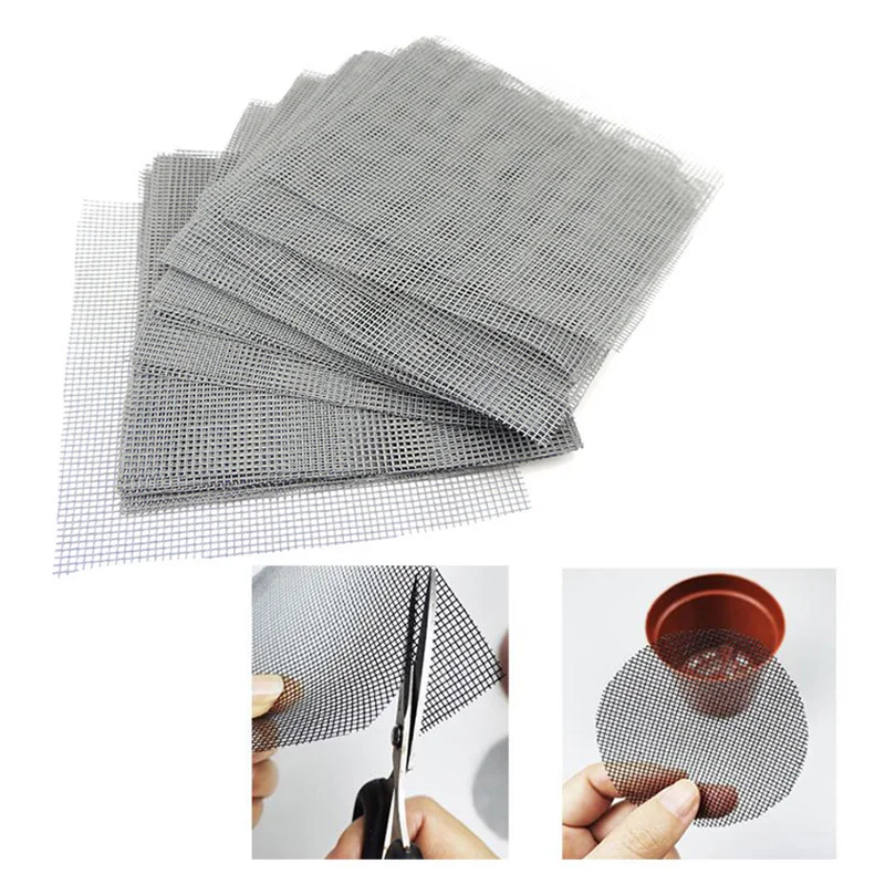 

Plant Flower Pot Mesh Pad Bottom Grid Mat Drainage Screens Glass Fiber Squares for Leakproof Bonsai Anti Corrosion Gasket t1