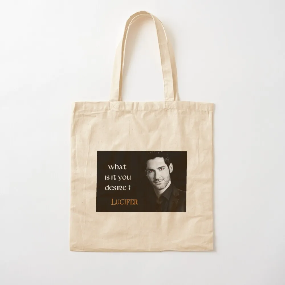 

Lucifer Morningstar Tote Bag large size bags Shopper tote bag Canvas Tote Bag