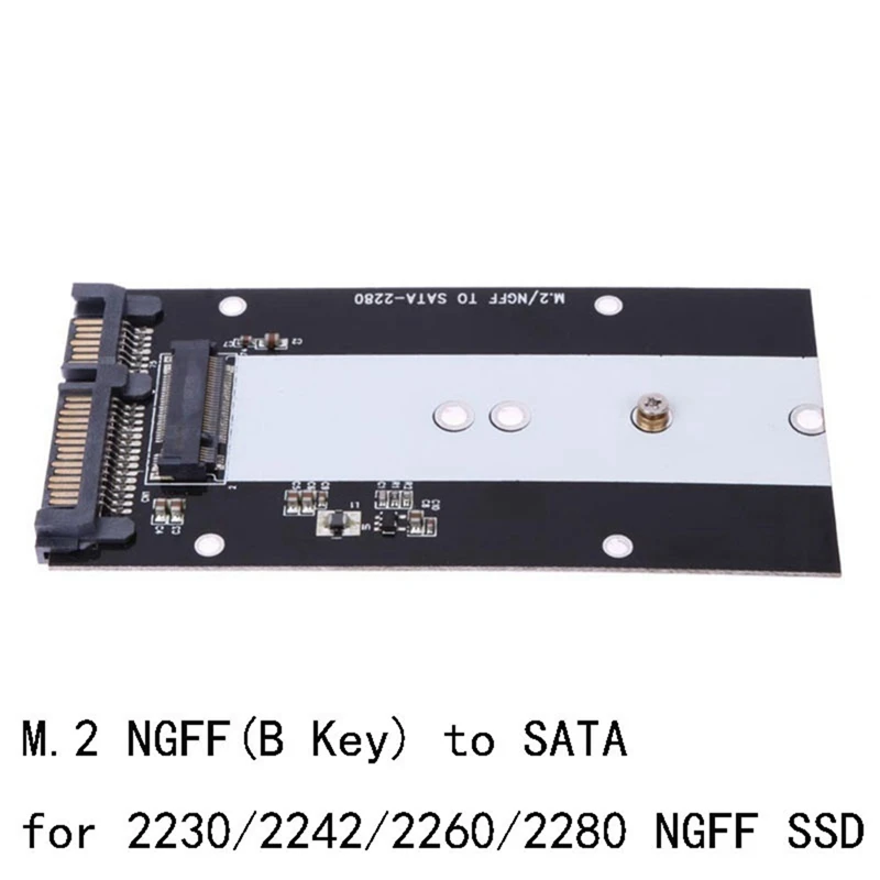 Adaptateur B Key M.2 NGFF SSD à 2.5 pouces SATA, carte convertisseur SSD 2230-2280 pour ordinateur portable