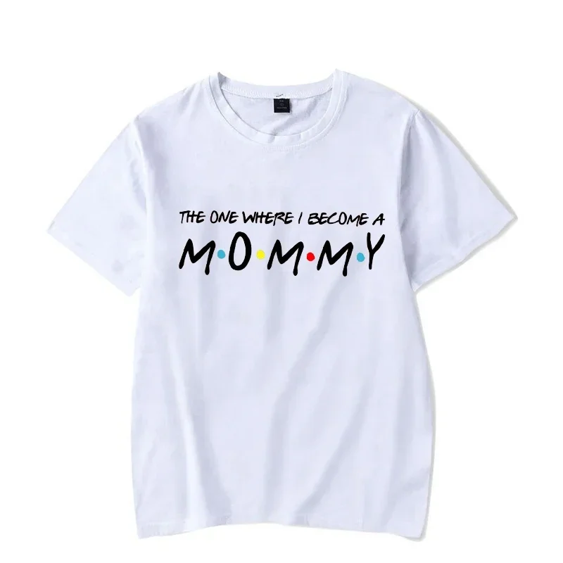 The One Where I Become Mommy Daddy T Shirt Women Couple Matching T Shirts Baby Announcement Tees Causal Summer Top Dropshipping