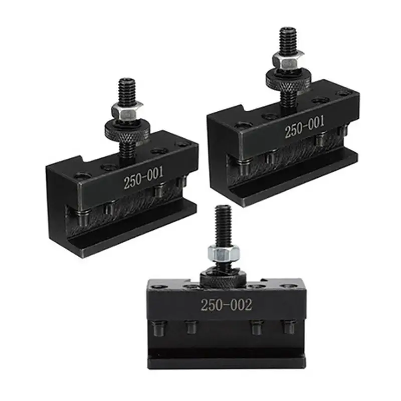6 Pcs Quick Tool Change Holder Turning Facing Lathe Parting Blade, 4 Pcs 250-001 & 2 Pcs 250-002-B61B