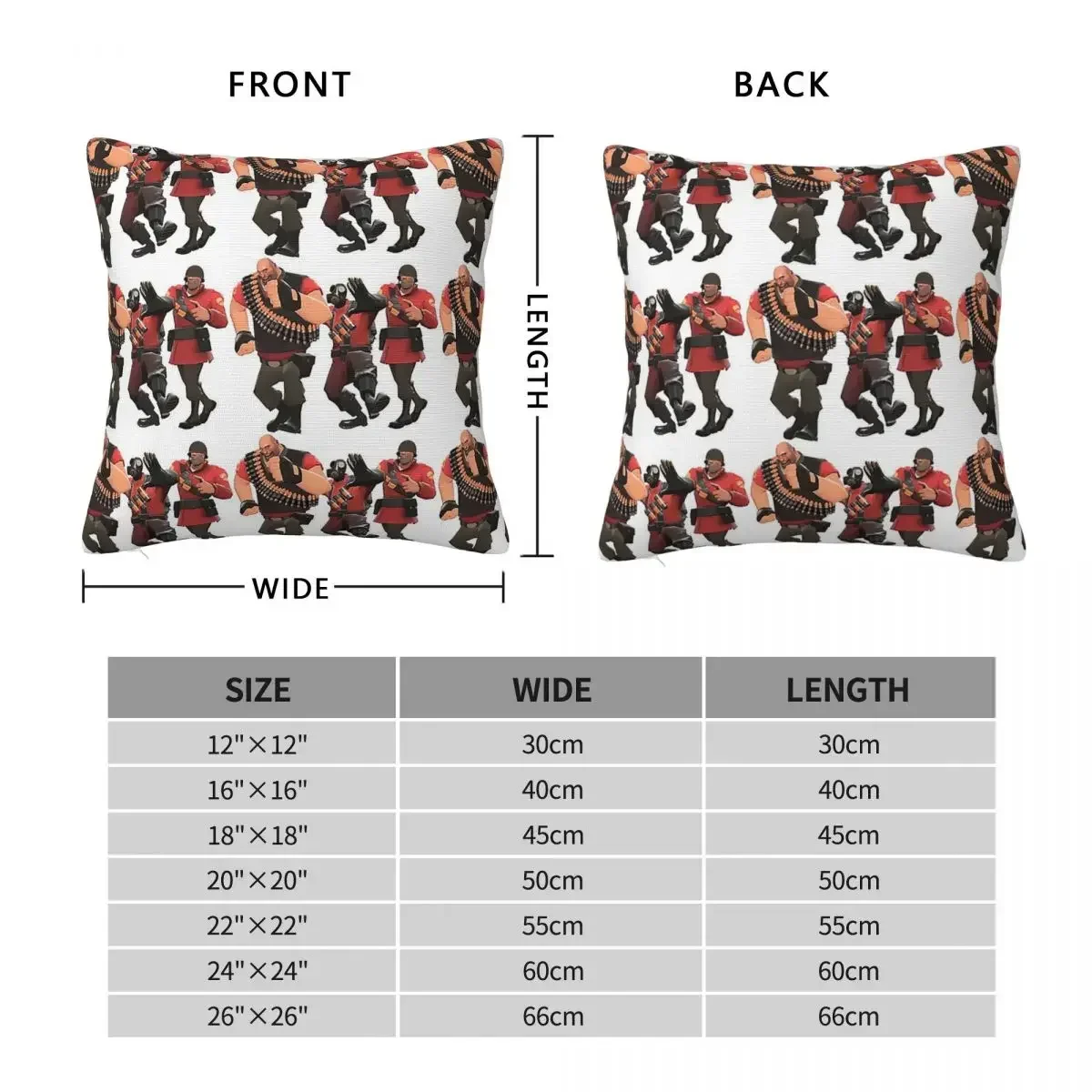 Team Fortress 2 - Conga Square Pillowcase Pillow Cover Polyester Cushion Decor Comfort Throw Pillow for Home Living Room