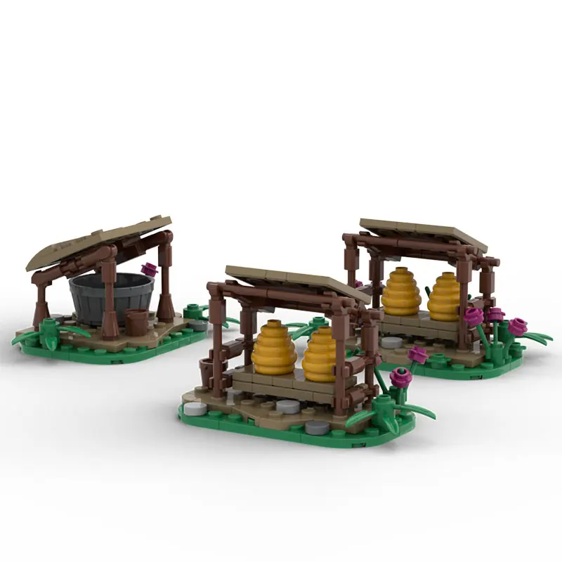 في المخزون اللبنات الجسيمات الصغيرة MOC-223490 211 قطعة قلعة القرون الوسطى بناء لعبة ثلاثية الأبعاد نموذج هدية التعليمية لتقوم بها بنفسك حلية #6