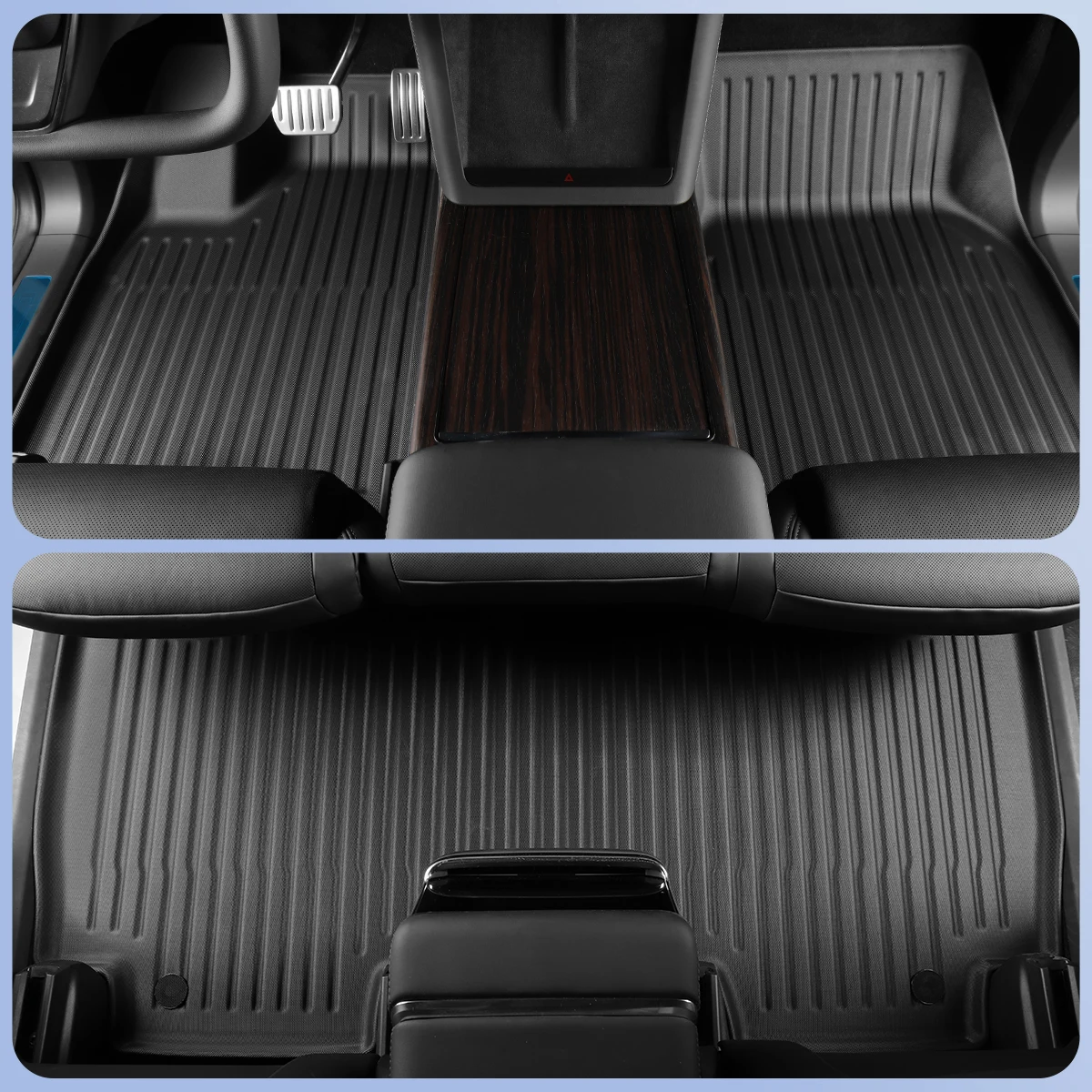 Car Floor Mats for Tesla Model X 2022-2025 TPE Waterproof Wear-resistant Foot Pads Car Accessories Front And Rear Trunk Mat