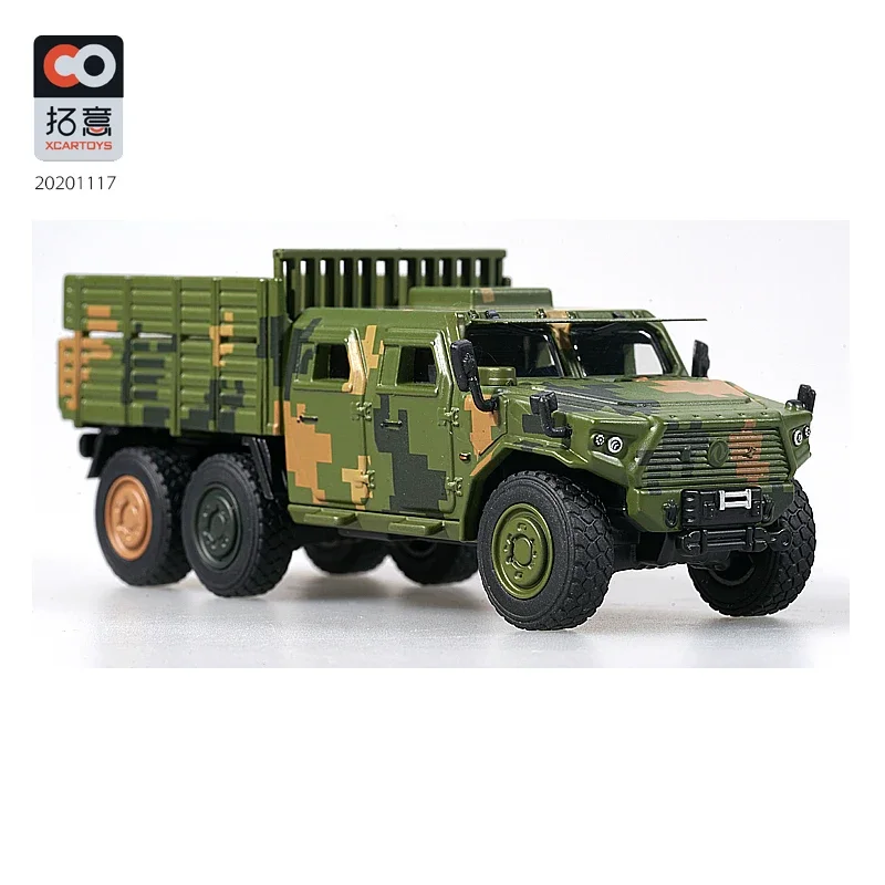 Xcartoys 1:64 DongFeng Mengshi Gen3 6x6 transporte blindado China vehículo militar camuflaje verde modelo de coche fundido a presión