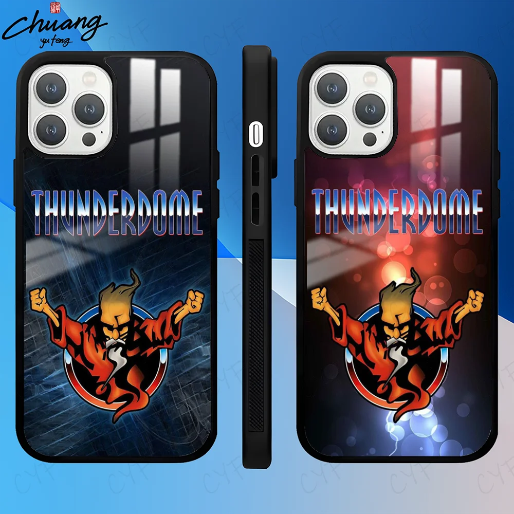 T-Thunderdome H-Hardcore Phone Case For iPhone 16 15 14 13 12 11 Pro Max Plus Mini Fashion High Quality mirror phone case