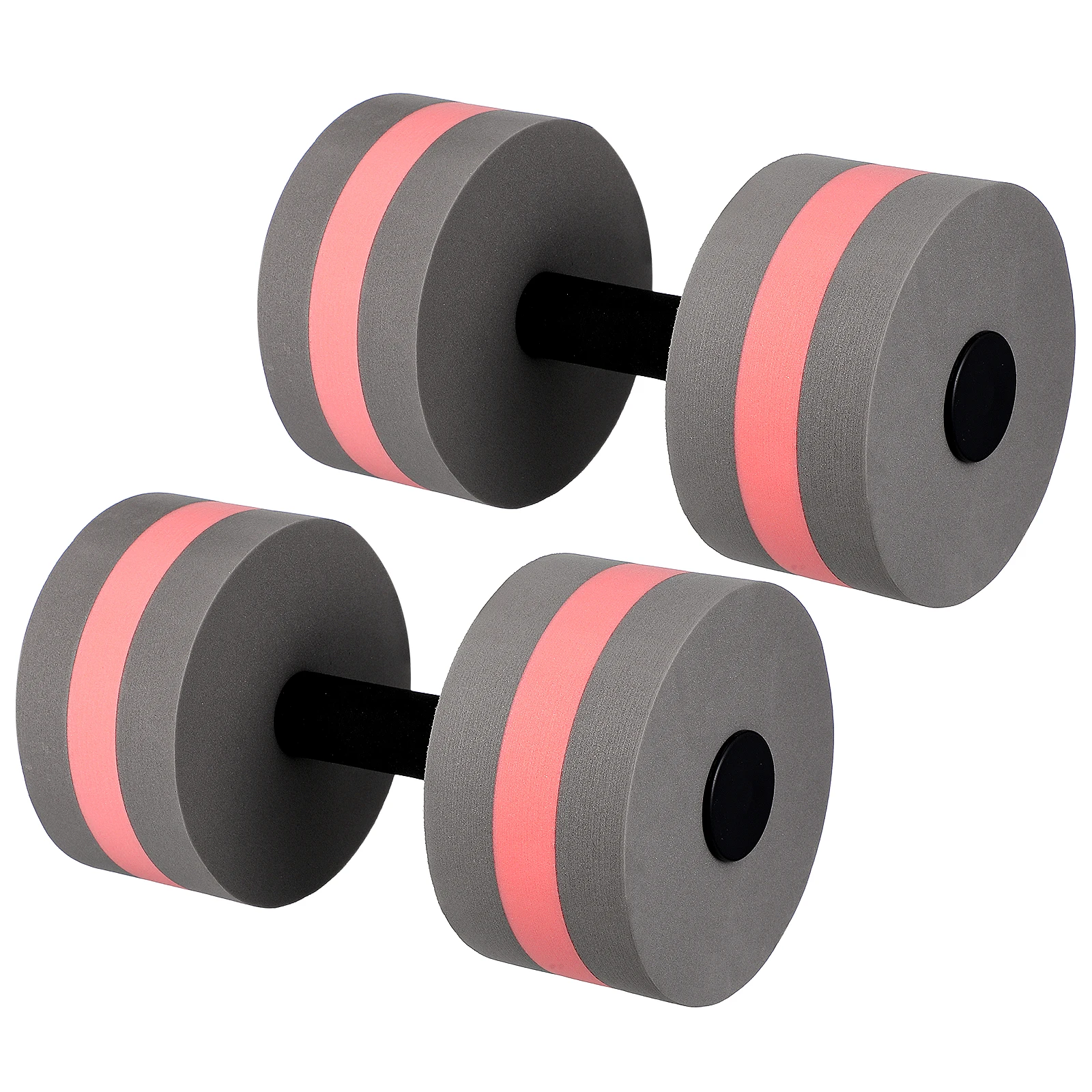 

2pcs Floating Dumbbell Eva Water Barbell For Swimming Pool Aqua Fitness Resistance Training Exercise Equipment Men Women Gray