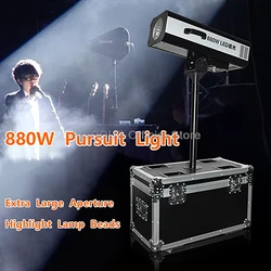 880W/660W/330W LED Follow Spot Light with Tripod for Wedding Stage Concert High Brightness Adjustable Beam Spotlight with Stand