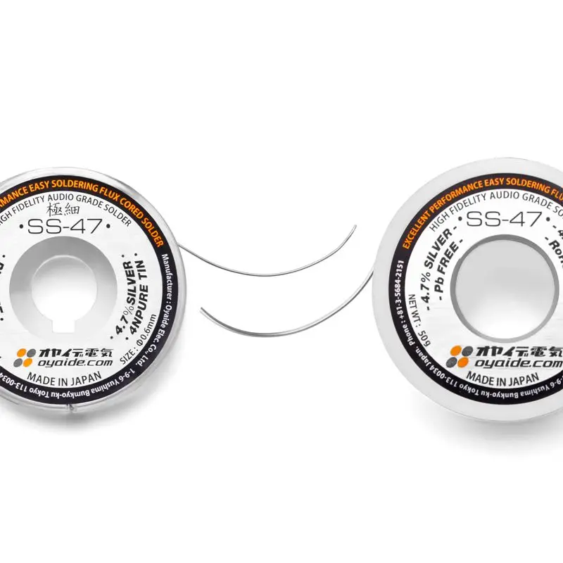 10 Meters Japanese Oyaide SS-47 Audiophile Speaker With Silver Solder Wire 4.7% Silver 0.6MM Wire Diameter 20g Per Roll