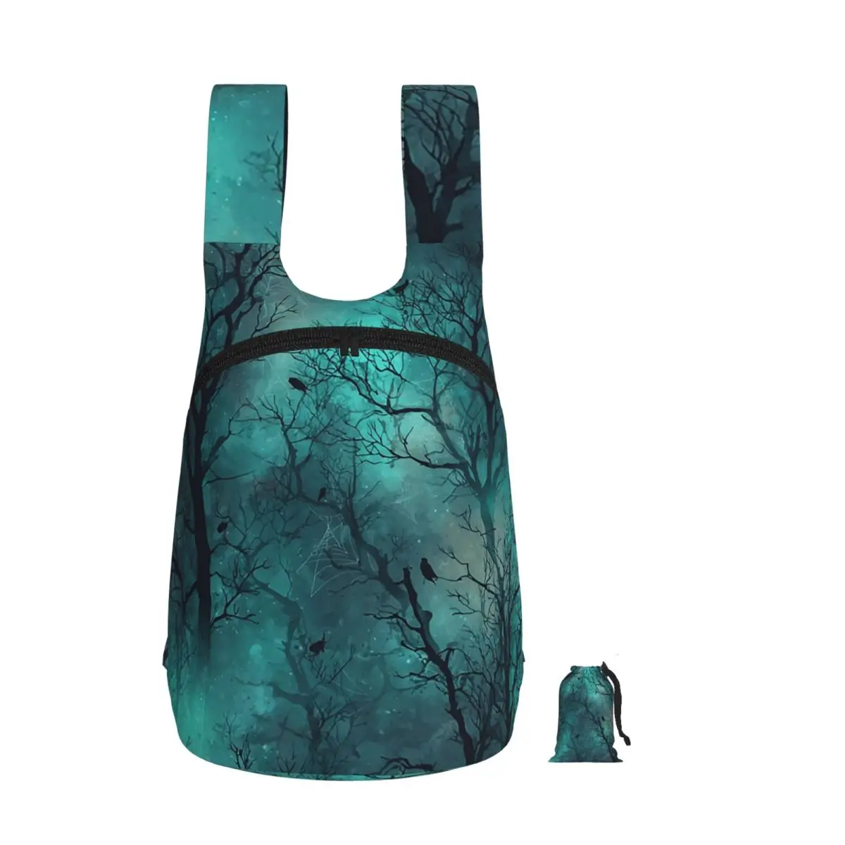 Mystical Night Sky With Bare Trees And Owls Dark Backpack Student Storage BookBag Children School Bag Computer Shoulder Bags
