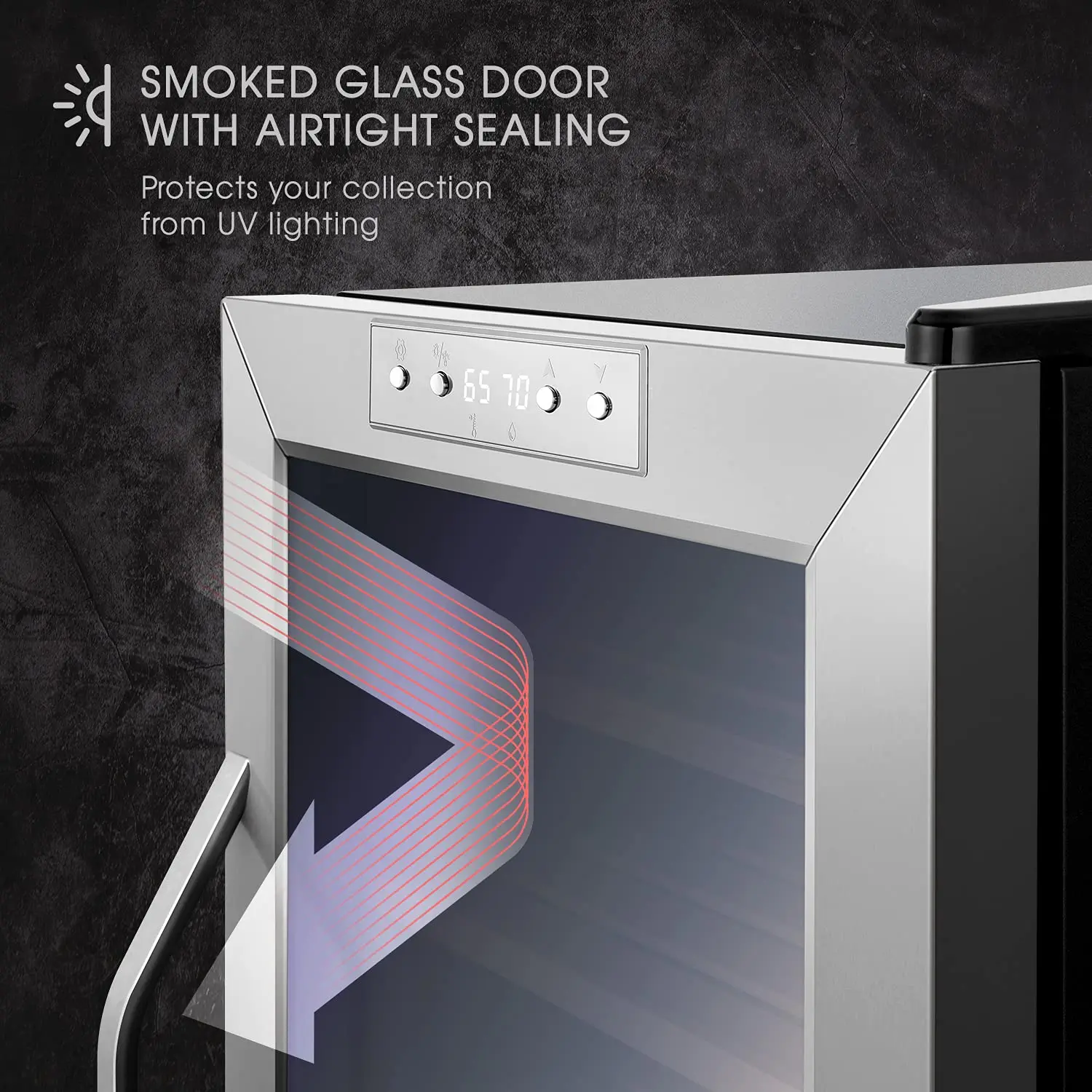 400 Cigar Cooler Humidor with 3 in 1 Precise Cooling, Heating & Humidity Control, Stainless Steel Trim Finish, Customized