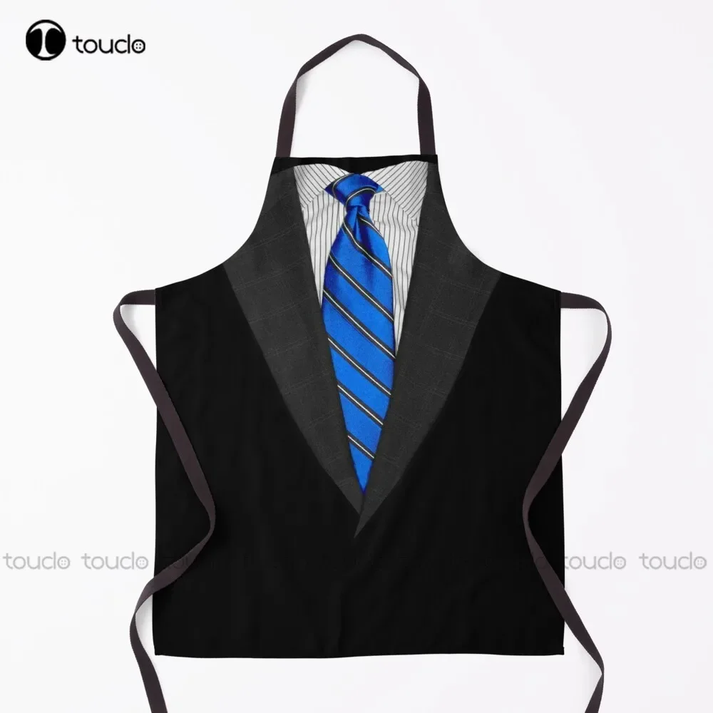 New Blue Suit Up! Realistic Suit And Tie Casual Graphic For Zoom T-Shirt Tuxedo Costume T-Shirt Apron Black Apron Unisex