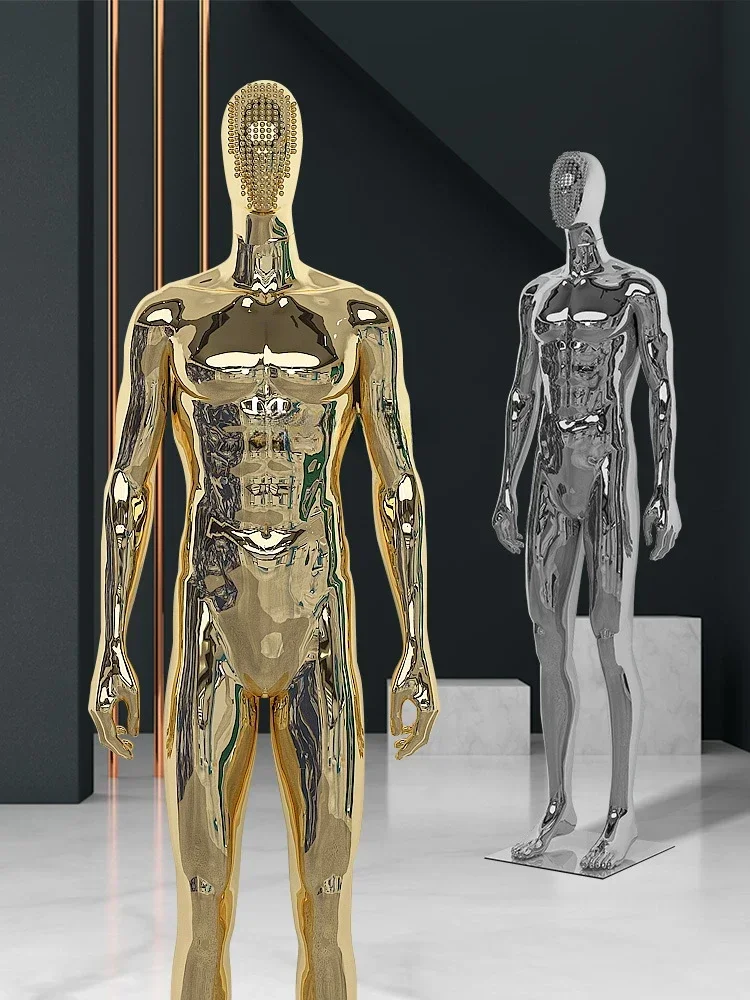 Clothing Store Whole-Body Model Shelf Electroplated Men's Special Showcase Tool Decorative Model