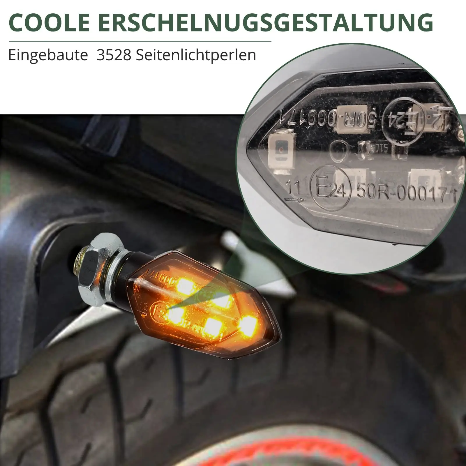 4 Pcs Universal Motorcycle Turn Signal LED Light IP65 Indicator Signal Light Motorcycle for Motorcycle Harley Yamaha Turn Signal