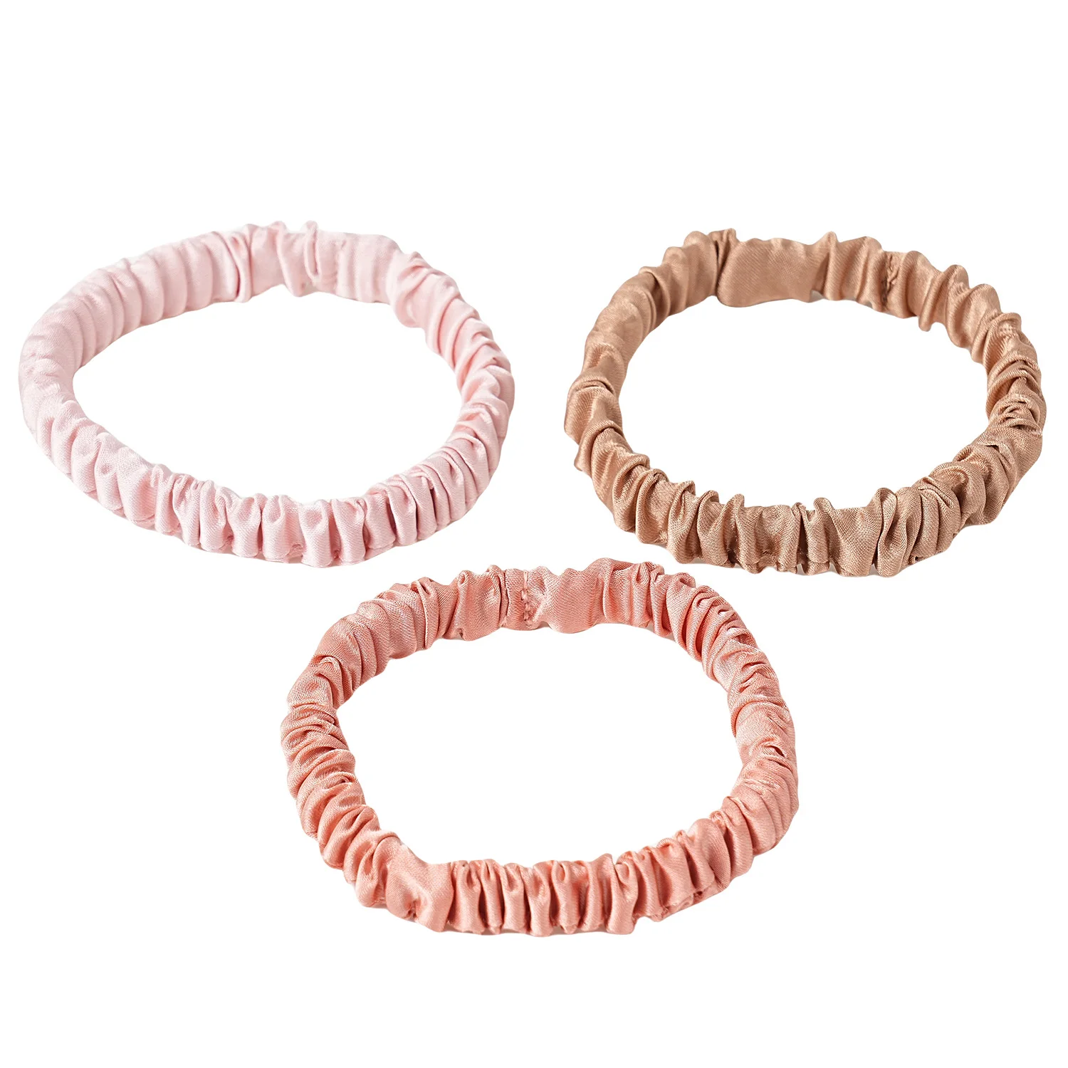 Anti-Rutsch-Haargummi aus Seide, handgefertigte Haarbänder, Haarschmuck für Damen und Mädchen, reine Farbe, natürliche Haargummis – Detail 5