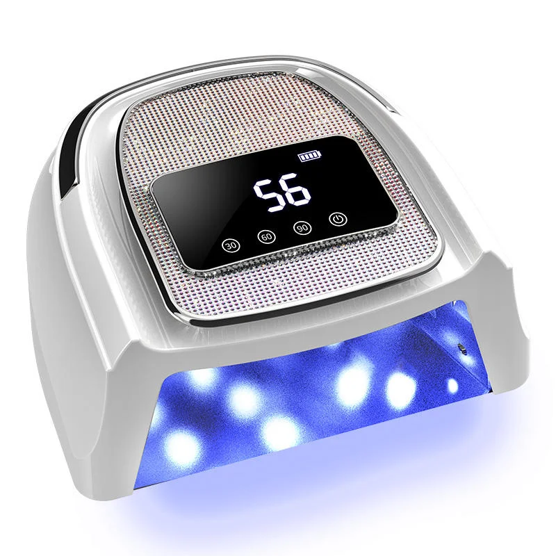 Portable Cordless UV LED Nail Lamp Rechargeable Automatic Gel Nail Dryer Quick-Dry Manicure Light with Plastic Base Tools