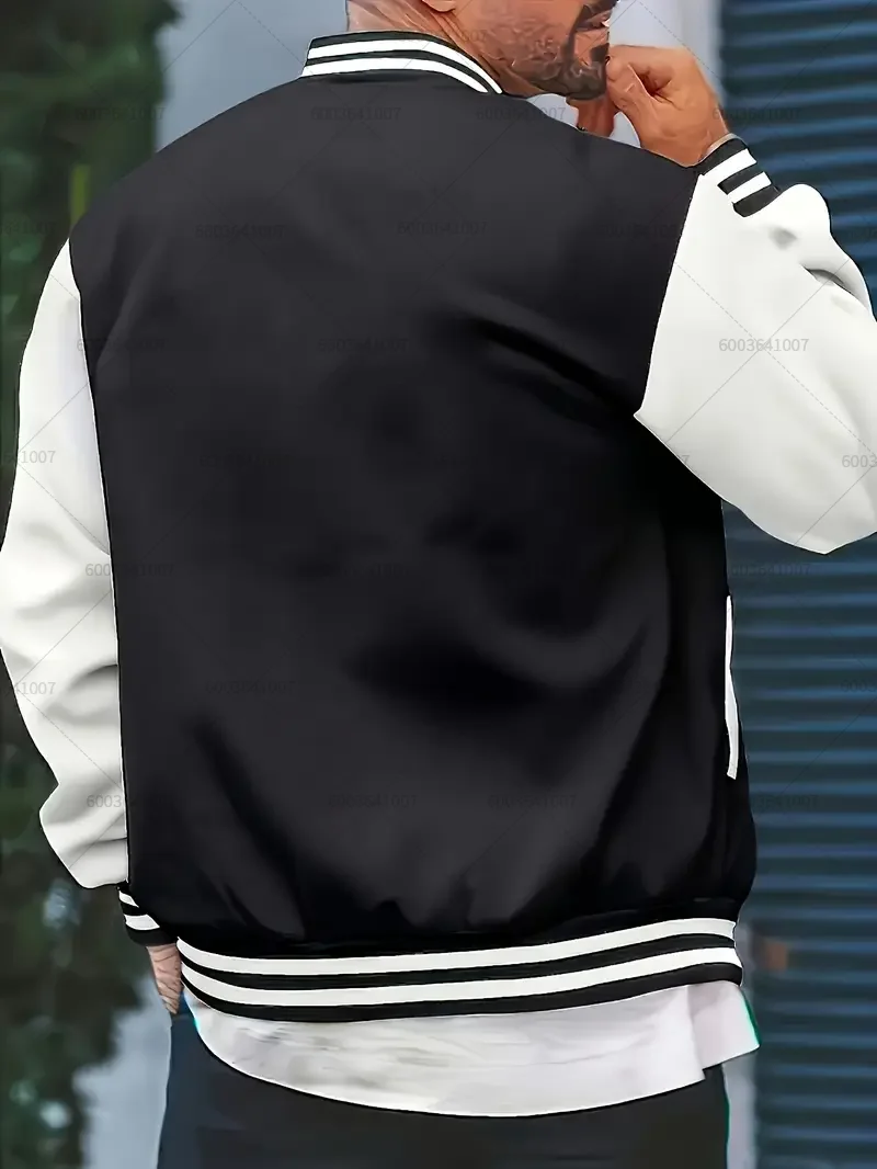 

Men's Women Baseball Jacket Couple Autumn Winter Fashion Coats Fleece O-Neck Streetwear Hoodies Tops Loose Casual Sweatshirts