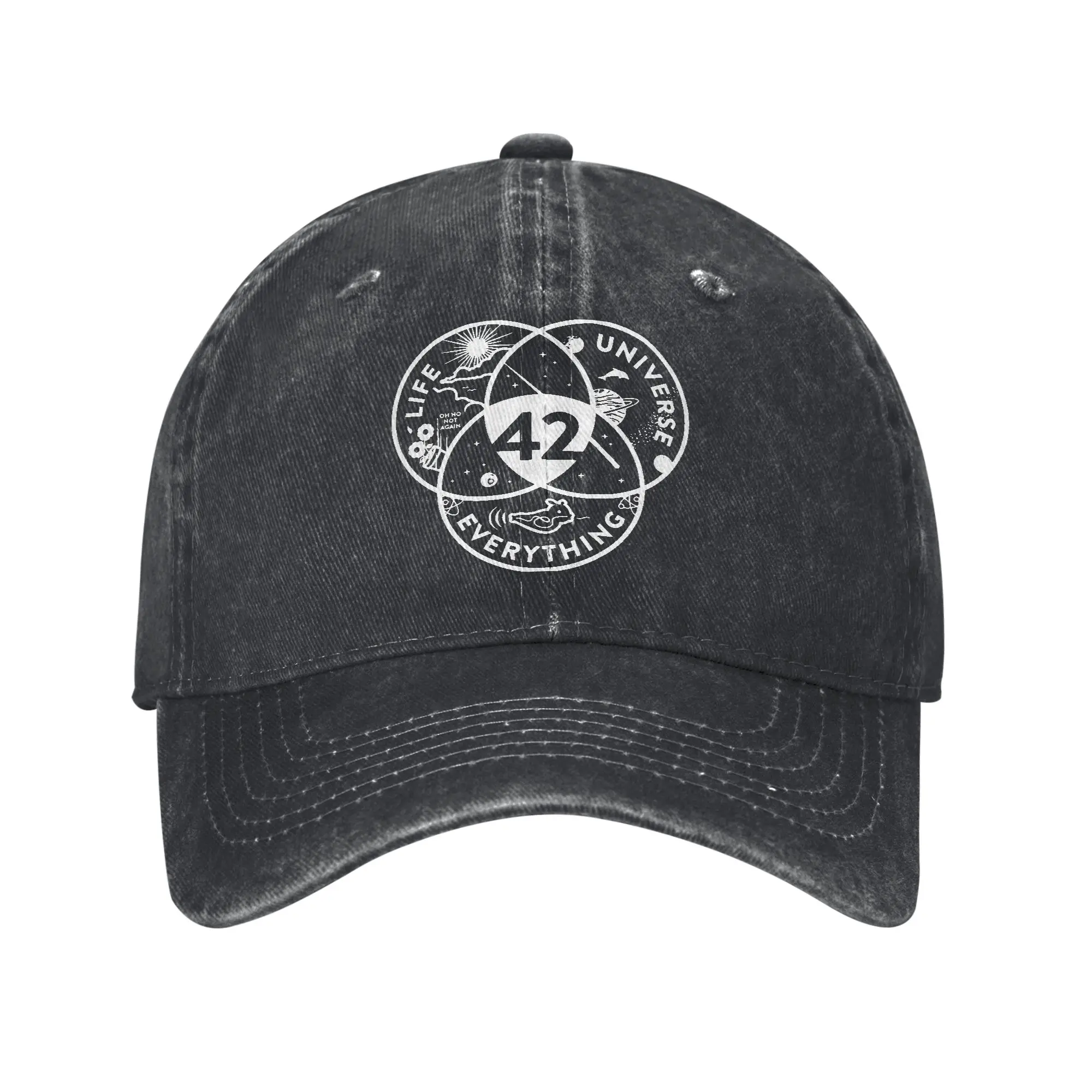 dont panic 42 The Answer To Life The Universe And Everything Douglas Adams  Print Caps for Men Women Baseball Cap Adjustable
