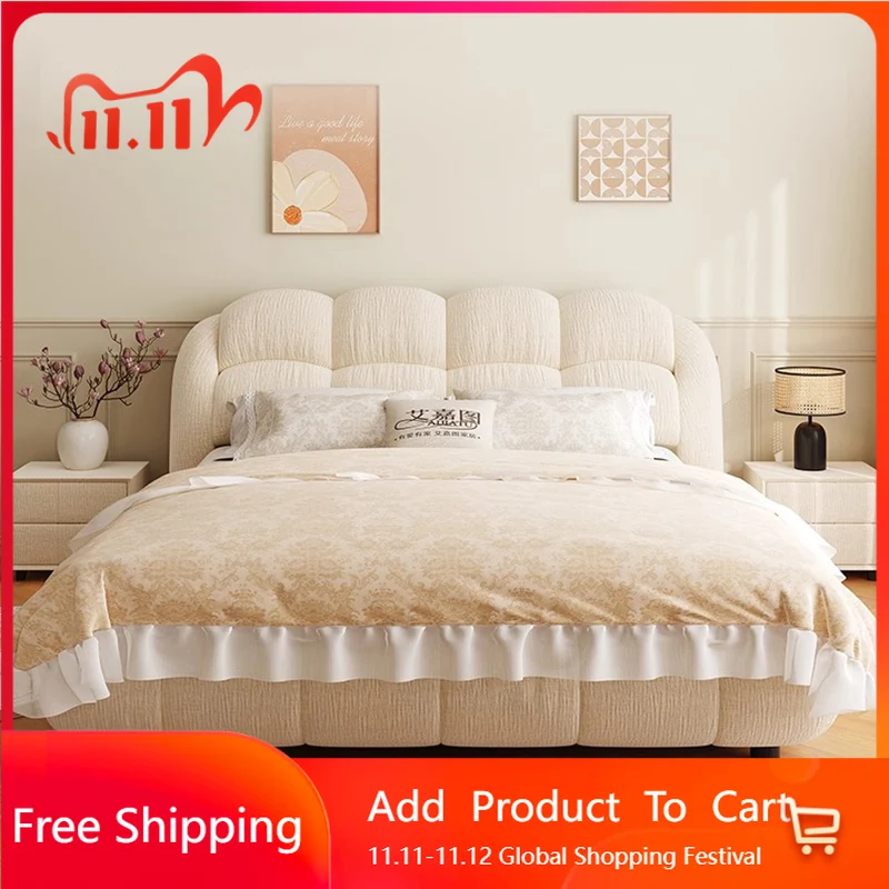 

Girls Bedroom Massage Bed Frame Double Design Castle Modern Platform Bed Princess Sleeping Letto Matrimoniale Trendy Furniture