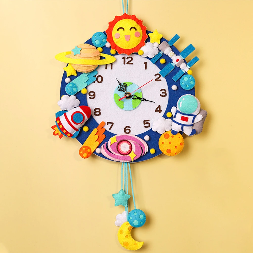 Diy Colorful Fabric Clocks Encourage Artistic Expression Through Safe Interactive And Engaging Craft Activities