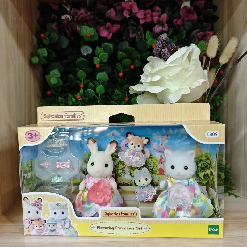 Sylvanian Families Blind Bag Calico Critters Ragazze Giocattoli per bambini Bambola anime in miniatura Giocattoli per bambini Regalo Set di principesse fiorite