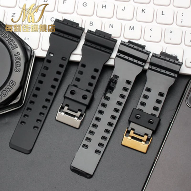 16mm Camouflage Silicone WatchBand For Casio G-SHOCK GLS/GA110-100/120/130 GA-110GB Rubber Strap Waterproof Men Soft Accessories