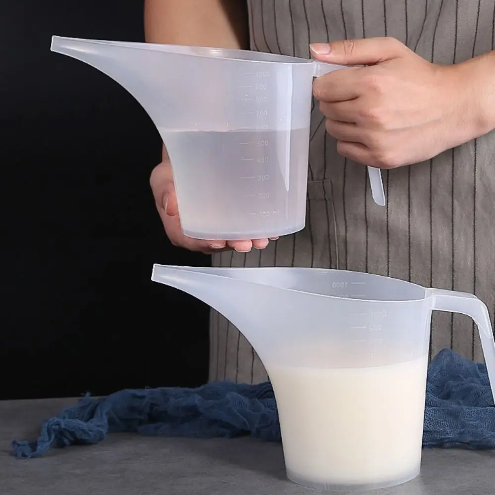 1000ML Tip Mouth Measuring Cups Plastic Graduated Funnel Pitcher Jug Long Spout Liquid Container Kitchen Measuring Tool