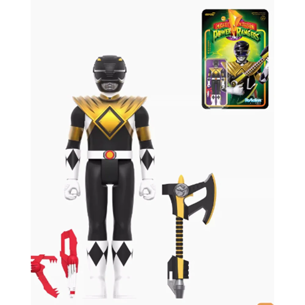 Super7 Mighty Morphin Power Rangers Z Putty Patroller and Black Ranger Action Figure Classic TV Show Collectibles and Retro Toys