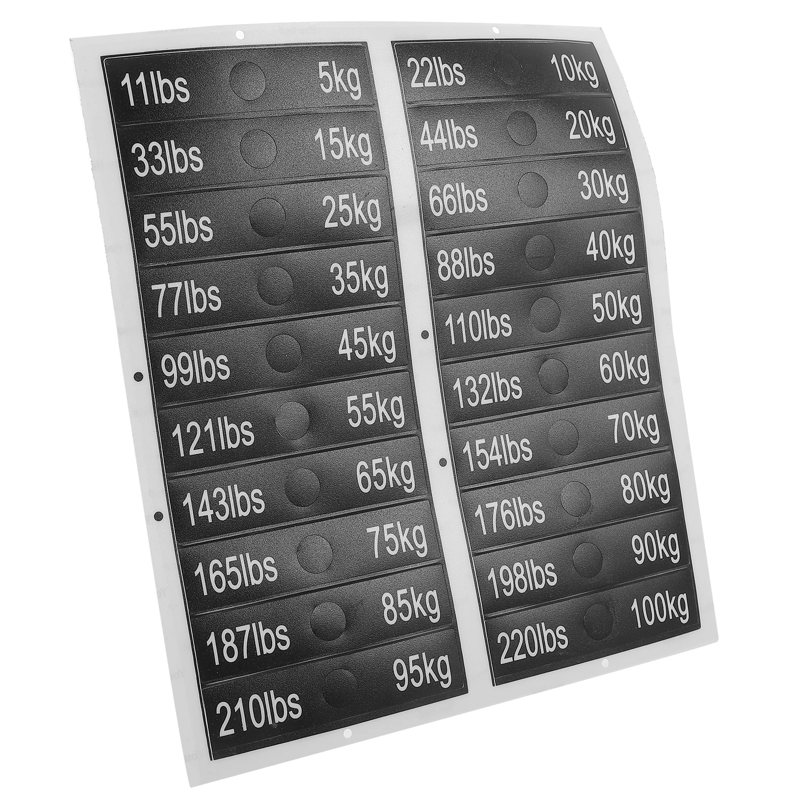 

Weighted Block Stickers 33x18mm Gym Equipment Labels Fitness Weights Tags Reusable Compatibility Weight Plates Dumbbells