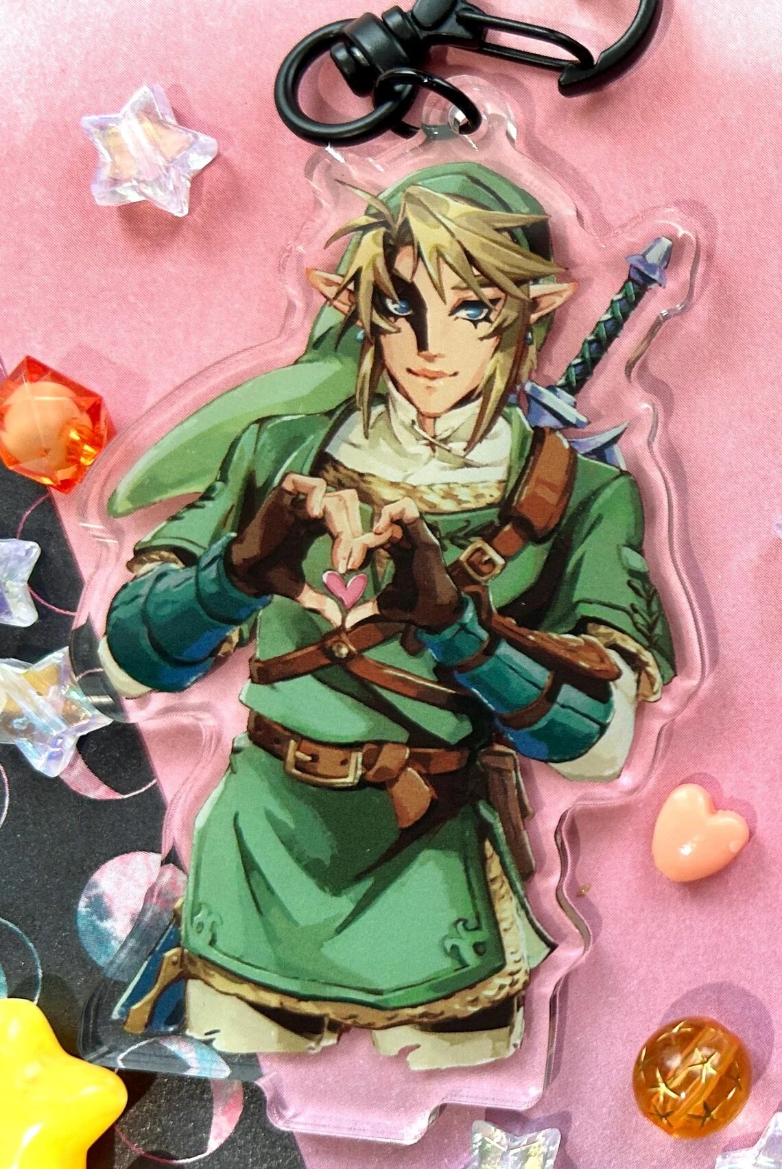 Twilight Princess Heart Shaped Hand Acrylic Pendant Anime Themed Jewelry for Fans