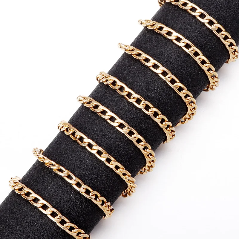 5Yards/Roll NK Chain Long Open Link Ring Extended Extension Necklace Chains Extender Chain For Jewelry Make Accessories Supplies
