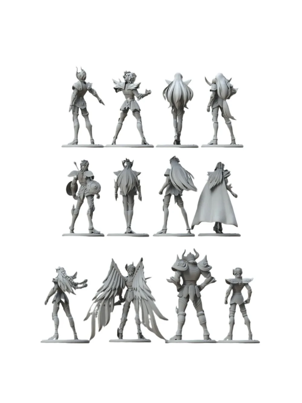 90mm Saint douze Constellations le guerrier blindé du zodiaque Mini modèles en résine ornements bricolage Figurines à colorier modèles imprimés en 3D