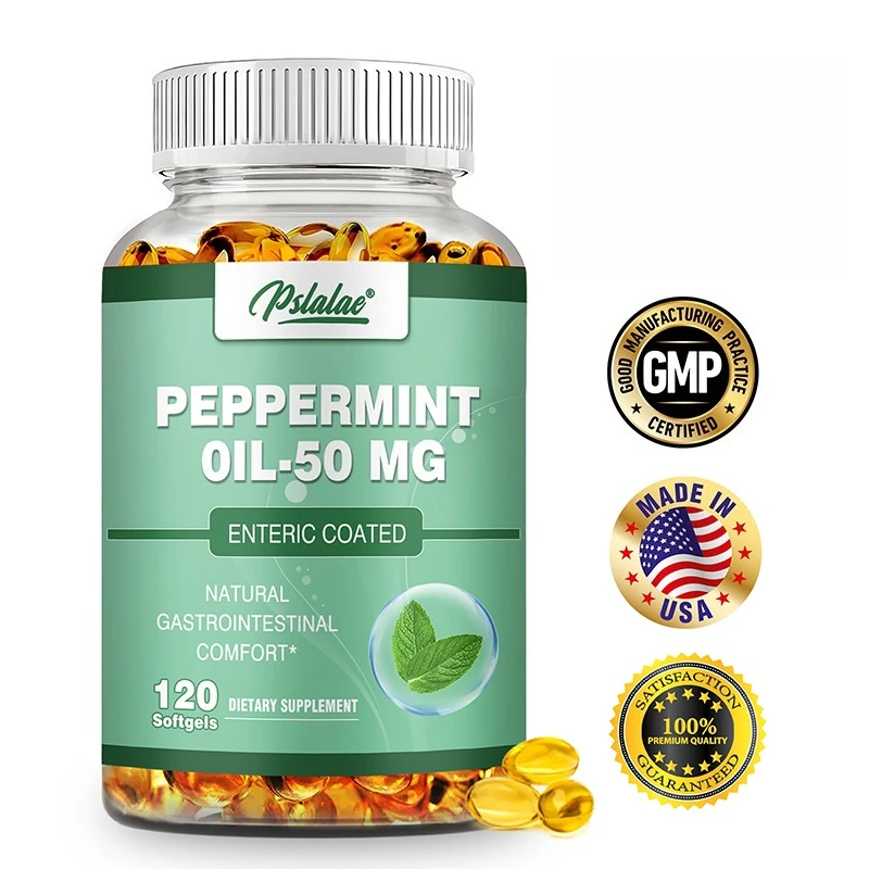

Масло мятной перец 50 мг - помогает успокаивает дискомфорт желудочно-кишечного декомфорта, способствует здоровью пищеварения и улучшает впитывание питательных веществ.