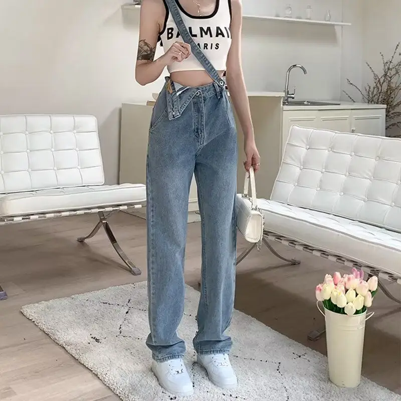 

Denim Jumpsuits Woman Performance Nightclub Stage Scrunch Raises White Attractive Cross Ruched Clubwear Activeon Beach