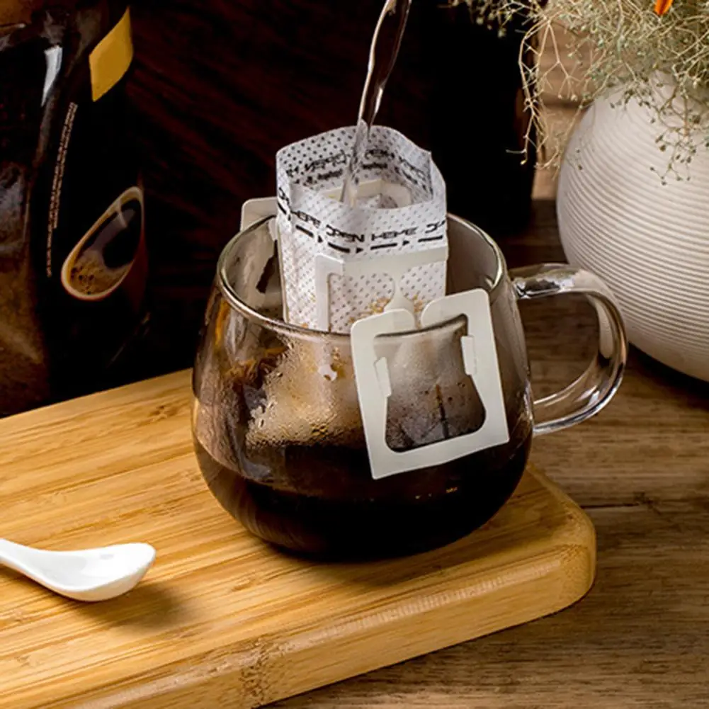 50Pcs/Box Drip Coffee Bag Disposable Large Capacity Food Grade Hanging Ear Drip Coffee Bag кухонні аксесуари