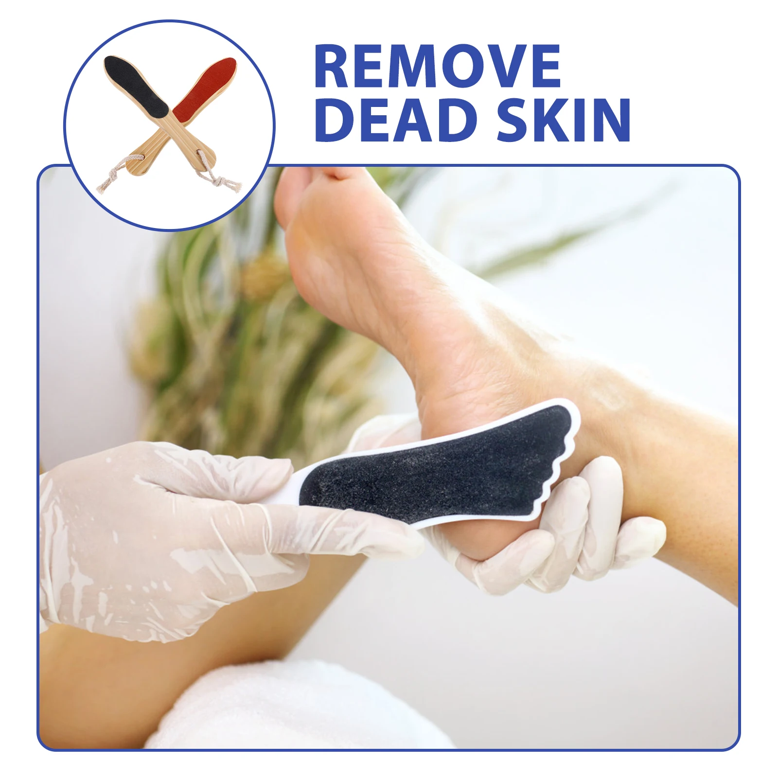 

2pcs Wooden Foot Rub Pedicure Care Tools Feet Rubbing Board Scrubbing Accessories Premium Material Durable Use Smooth